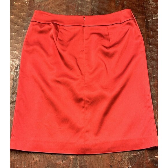 Cache Women’s Red Cocktail Semi- Formal Short Pencil Skirt Slit Sz 4 C4 - Picture 2 of 8